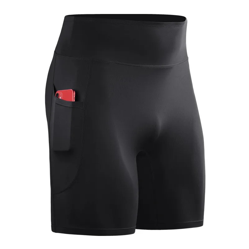 Sport Shorts Mens High Waist Running Breathable Elastic Summer Man Gym Fitness Training Jogging Short Pants With Pockets 250103