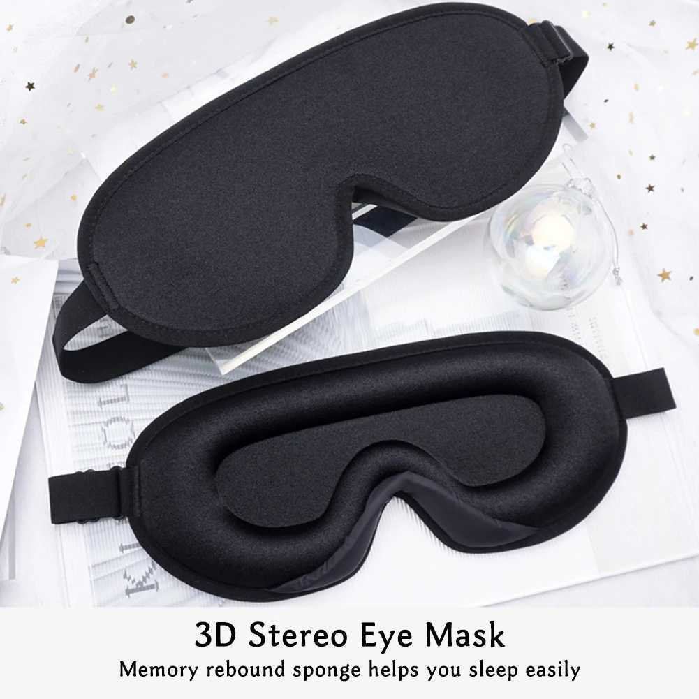 3D Memory Foam Silk Sleep Mask Soft Eye Patches Comfort Three Dimensiona Design Face Sleeping Mask Eyeshade Breathable Women MenXJ250103