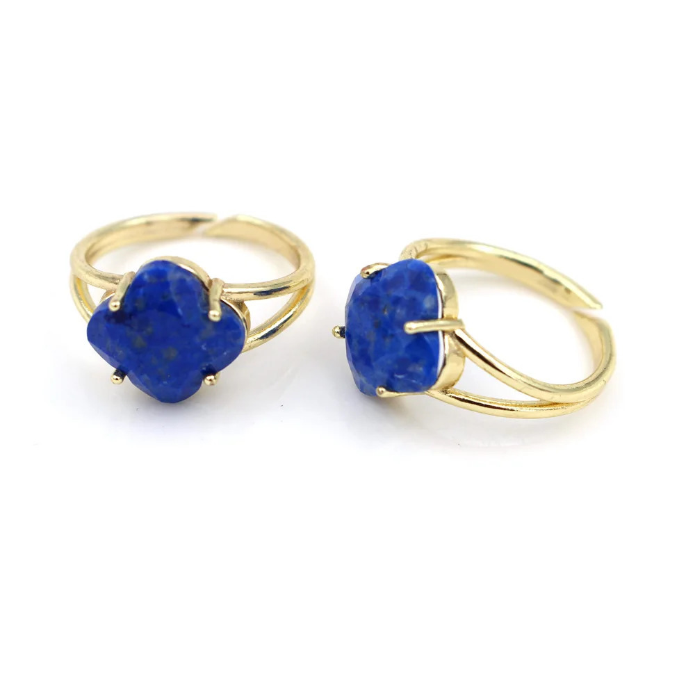 3 pieces of true square teardrop womens rings amethyst lapis lazuli Labrador stone adjustable open finger rings wedding party gifts 250102