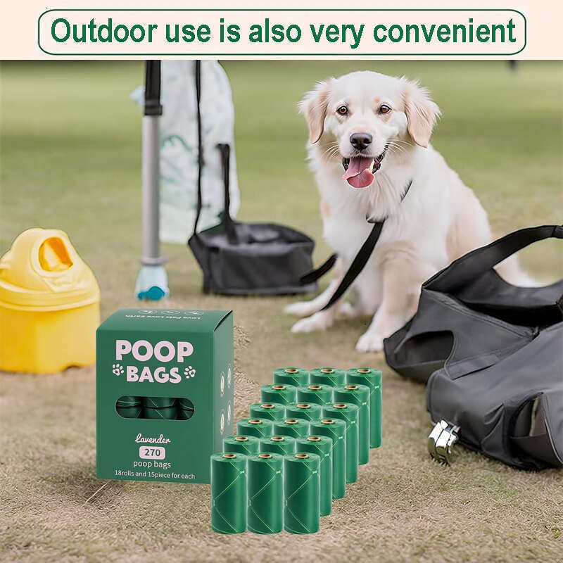 DHPET Dog Poop Bags Rolls Compo-stable 100% Leak Proof Dog Waste Bags Strong Trash Bags Dog Bags Scented Dog Feces Bags Trash Bags 270 Bags 18 Pack of