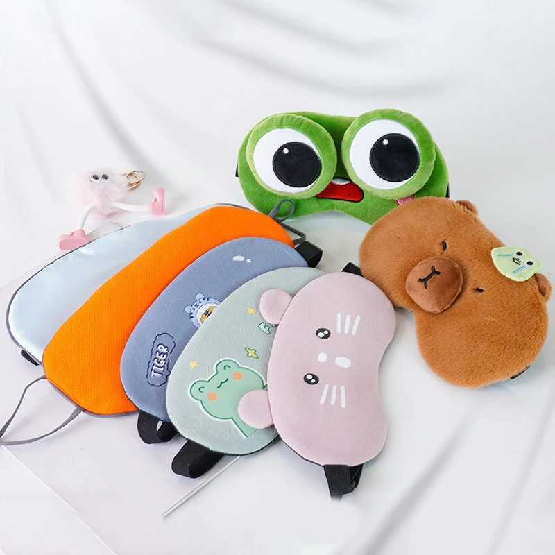 Cartoon P Capybara Sleep Mask Alleviates Fatigue Comfort Eyeshade Home Lunch Break Travel Sleeping Eye Mask EyepatchXJ250103