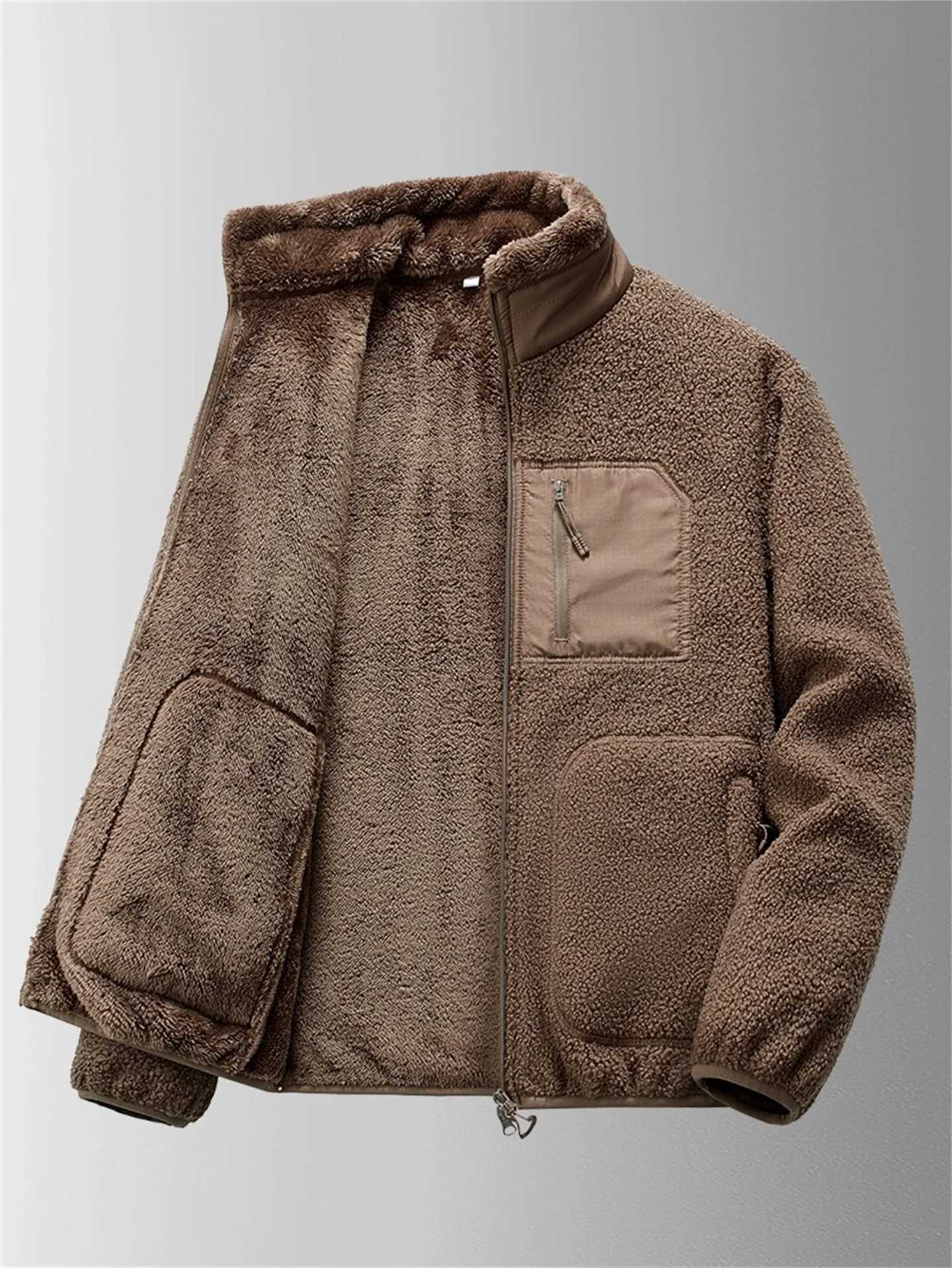 Autumn and Winter Mens Sheepskin Coat Large Teddy Wool Jacket Warm and Velvet Thick Jacket M250103