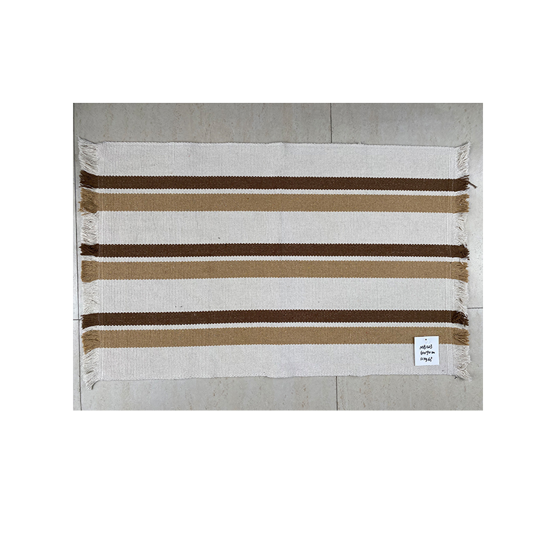 Elegant Handmade Cotton Carpet - Artisanal Textured Rug Perfect for Cozy Interior Spaces