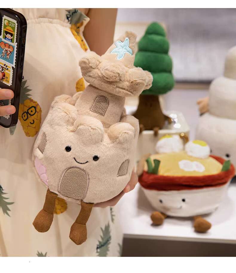 Update Jelly Cat,Funny And Creative Sand Sculpture Castle Wedding Cake Plush Toy Sports Tennis Bowl Lamian Noodles Doll Small Pine