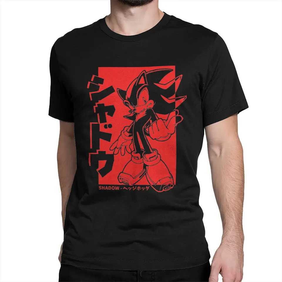 All Seasons Japanese Shadows The Hedgehog T Shirt for Men Women Pure Cotton Tee Shirt Short Sleeve ClothingXJ240102