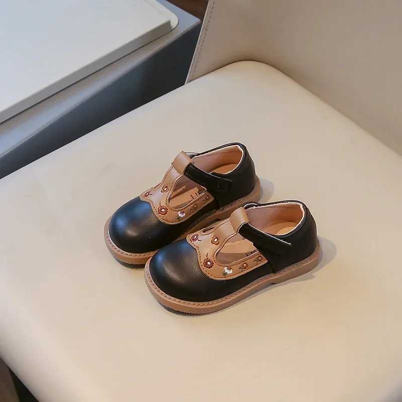 Baby Girl Fashion Lace Shoes Girls Princess New Spring Autumn Childrens Little Leather Shoes Soft M250103