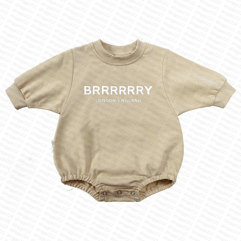 Rompers In Stock Newborn Fashion Rompers Baby Boys Girls Kids Designer Print 100% Cotton Long-Sleeves Short-Sleeved Pyjamas Crawl Suits Top JumpsuitY2