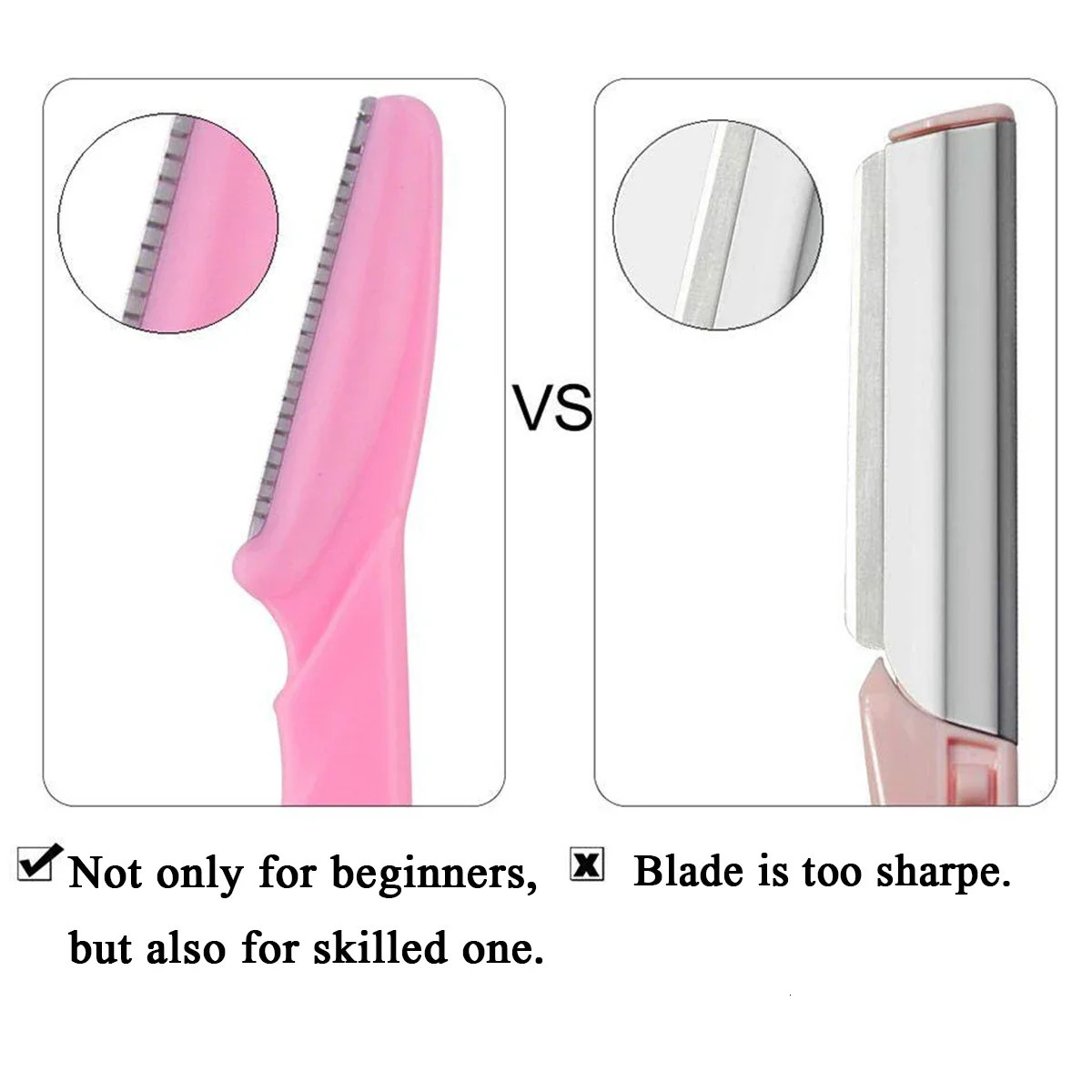 30Pcs/Bottle Eyebrow Razors With Container Facial Eye Brow Trimmer In Case Hair Removal Shaver Safe Blades Trimming Tools 241226