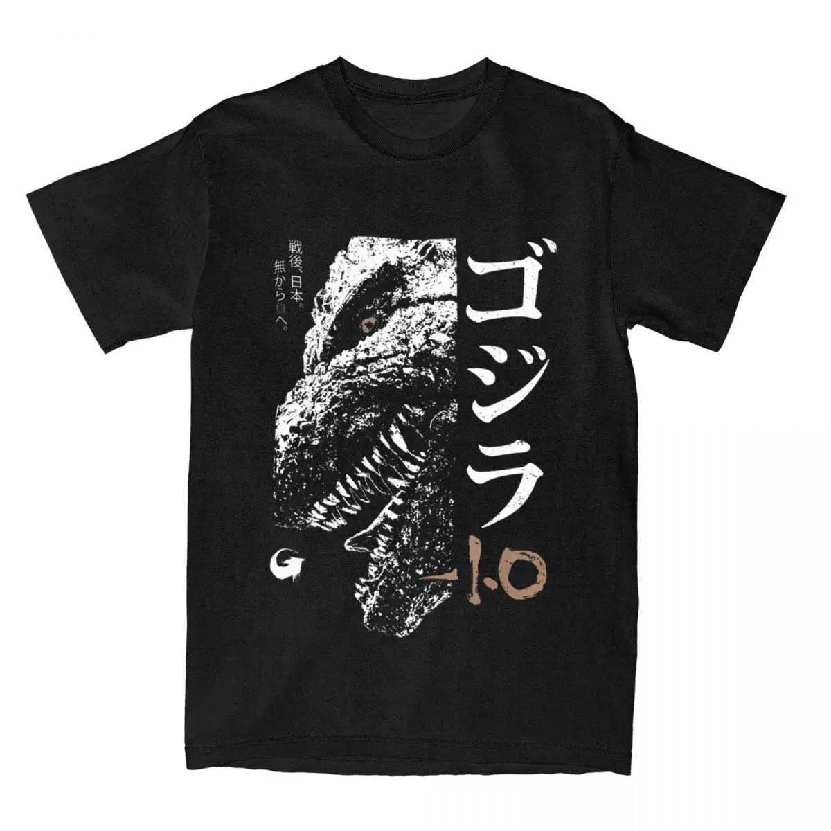 Men Godzillaed Minus One Half Face T Shirts Monster King 100% Cotton Clothing Short Sleeve Crew Neck Tees New Arrival T-ShirtsXJ240102