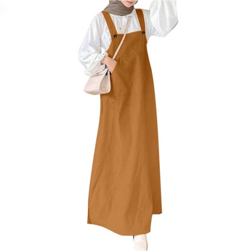 (411) New Solid Color Sleeveless Beautiful Fashionable Casual Simple Loose Dress
