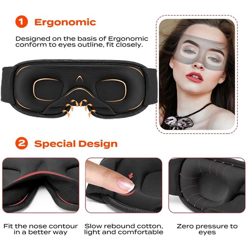 3D Sleeping Mask 100% Blockout Sleep Masks for Women Menwith Adjustable Strap Soft Comfortable Travel Eyeshade SlaapmaskerXJ250103