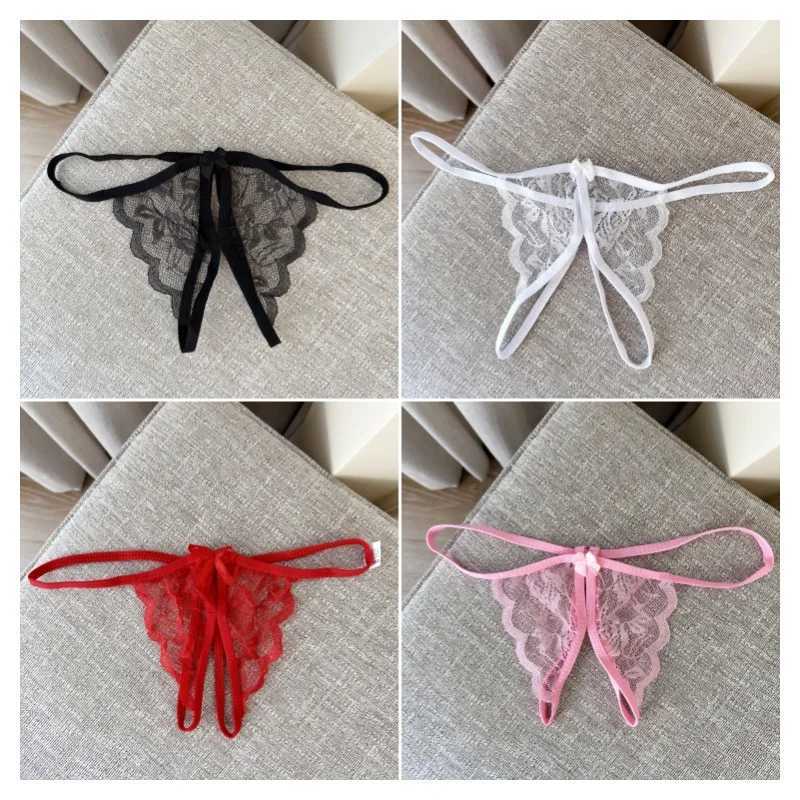 Female Sexy Lace Lingerie Panties Fashion Design Transparency Hollow T Pants Three Point Underwear for WomenXJ250103