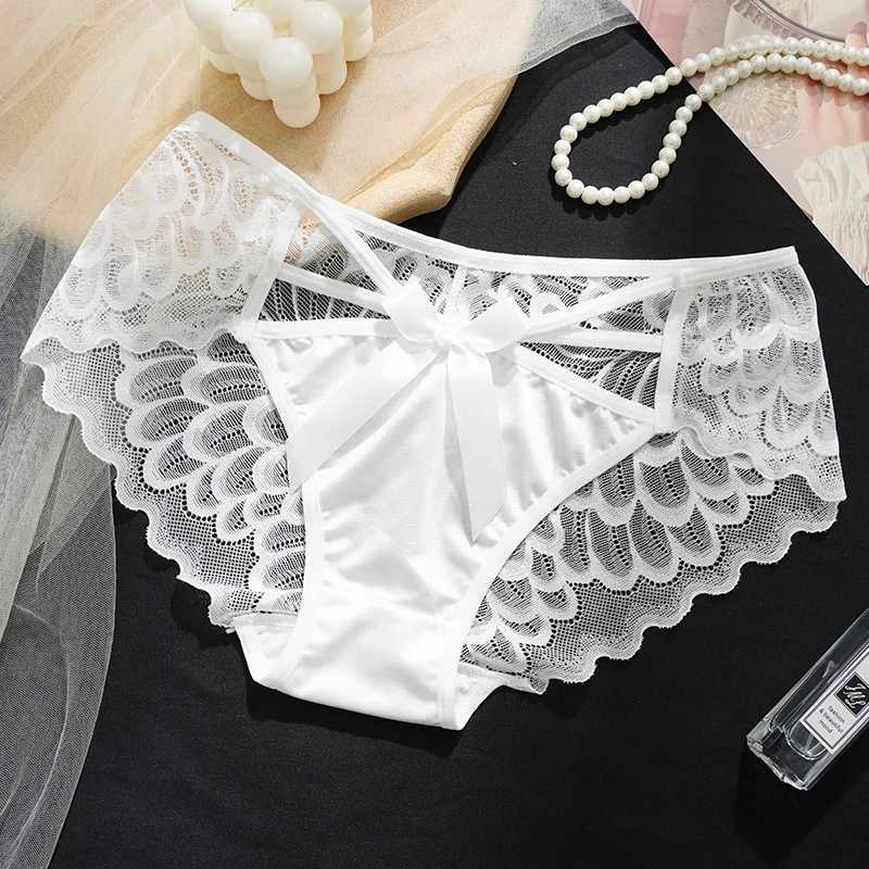 Sexy Traceless Female Lingerie Lace Bow Panties Cotton Crotch Breathable Panties Comfortable Stylish UnderwearXJ250103