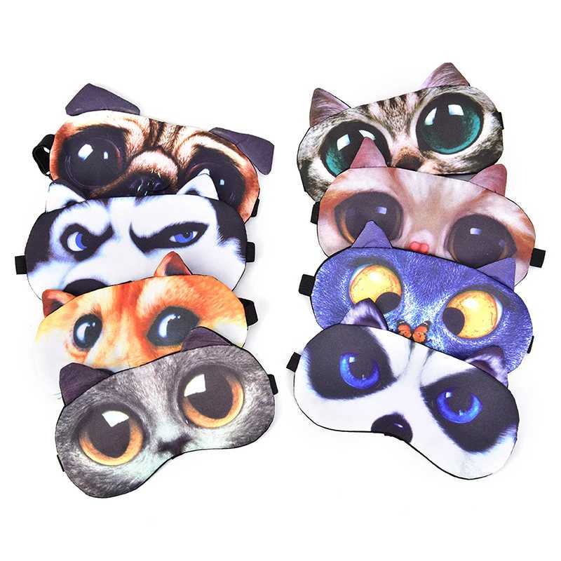 Women Men Cotton Cat Dog Sleeping MASK Soft Blindfold Eyepatch Sleep Eyeshade Eye Cover Cute Sleep Mask Eyeshade Cover Eye MaskXJ250103