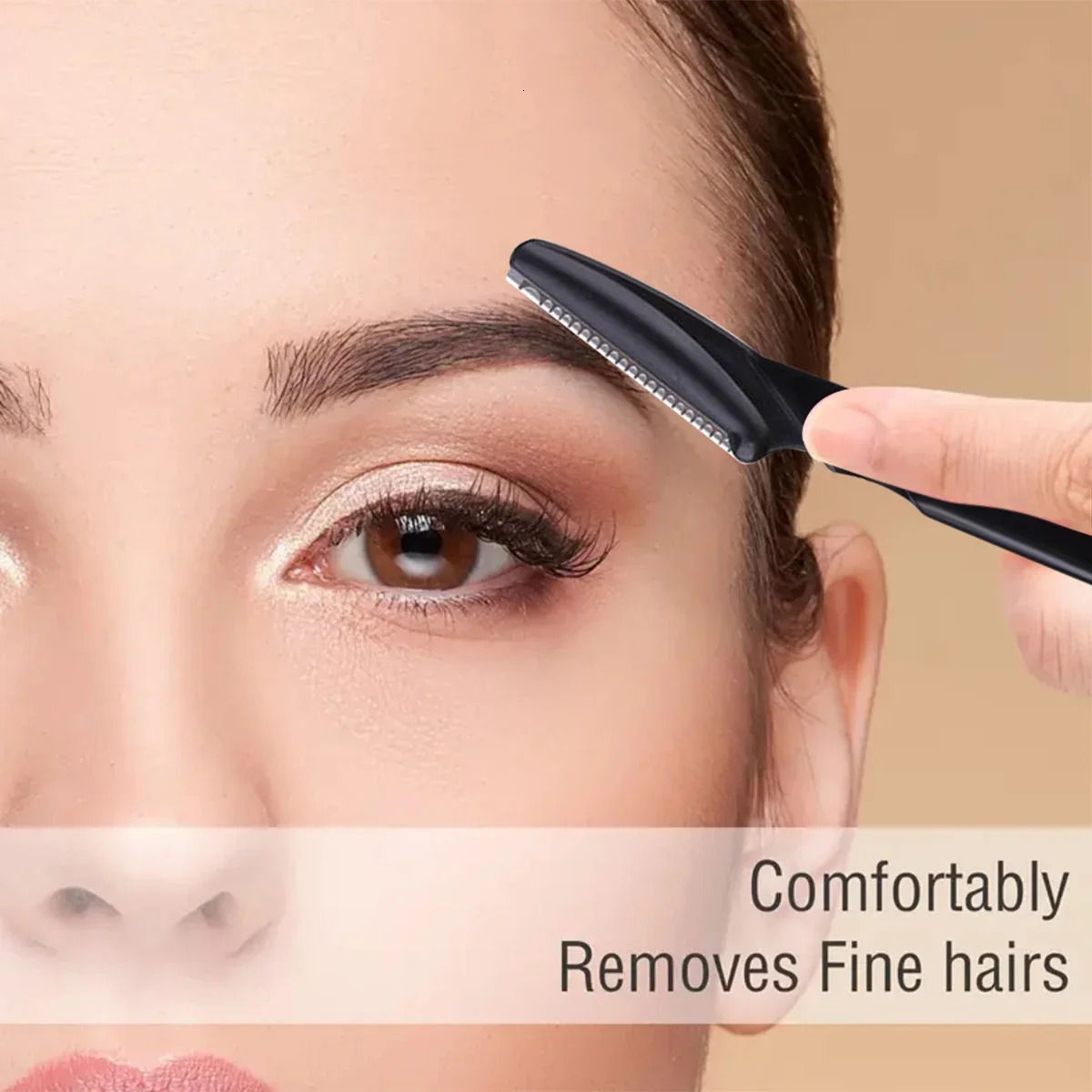30Pcs/Bottle Eyebrow Razors With Container Facial Eye Brow Trimmer In Case Hair Removal Shaver Safe Blades Trimming Tools 241226