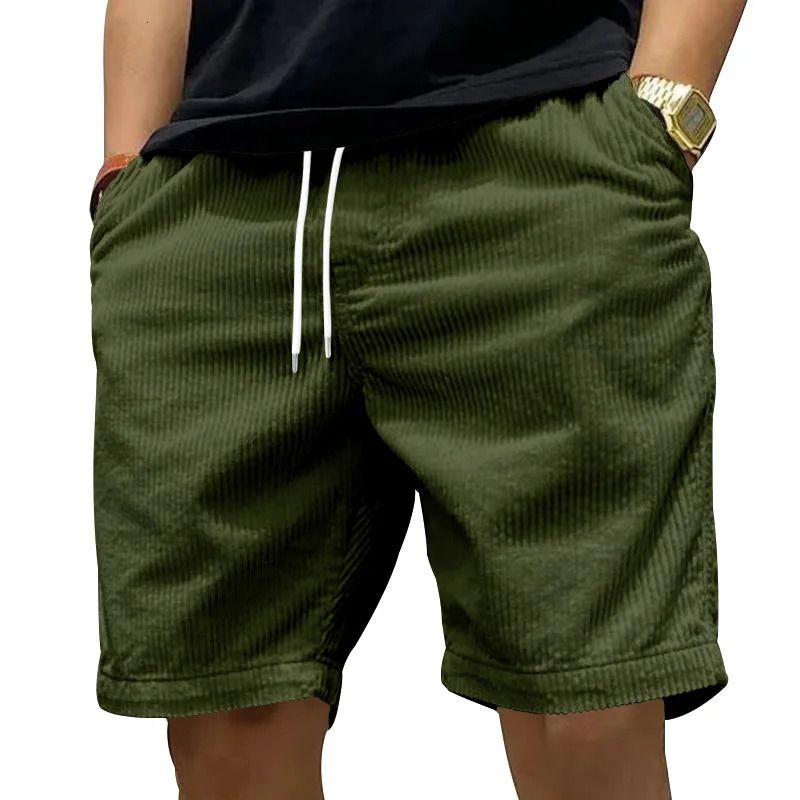 US Heavy Duty Work Shorts Summer I Trendy Retro Corduroy Fashion Mens Casual Shorts 241230