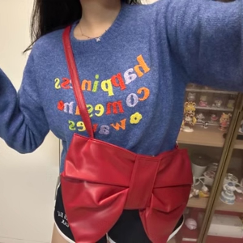 Fashion Chic PU Bow Shoulder Personality Lolita Elegant Totes For Women JK Uniform Underarm Crossbody Bag 2025