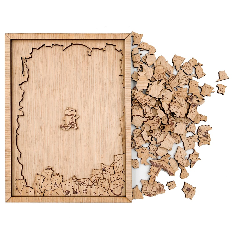 Puzz à puzzle en forme de bois