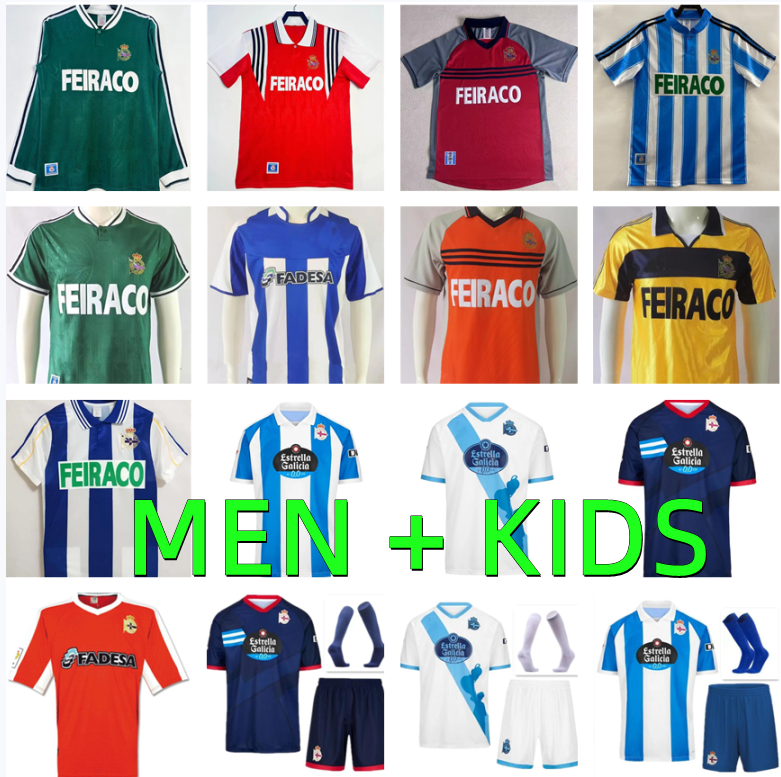 1997 1998 1999 Deportivo de La CoruNa retro soccer jersey 99 00 03 04 Deportivo La Coruna VALERON MAKAAY bebeto Lucas YEREMAY classic vintage football shirt 2024 2025