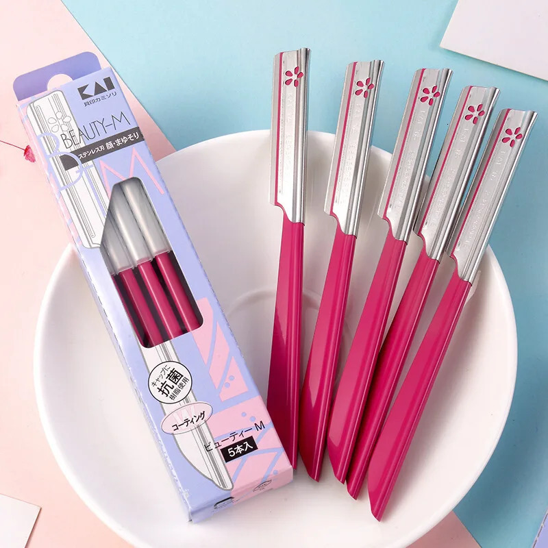 5pcs eyebrow epilator sets for women Makeup Beauty Eyebrows Hair Removal Styling Tool steel blade Facial Razor trimmer 241226