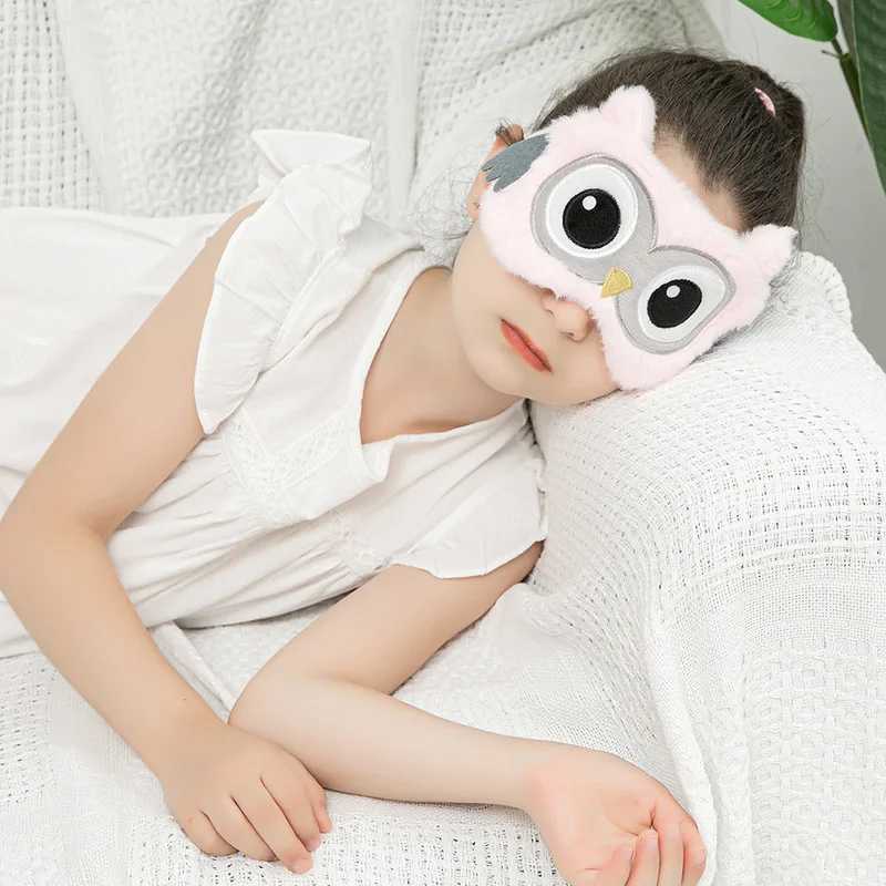 Hot Soft Silk Owl Toy Eye Mask Sleeping Mask P Eye Shade Cover 3D Cartoon Eyeshade Relax Sleep MaskXJ250103