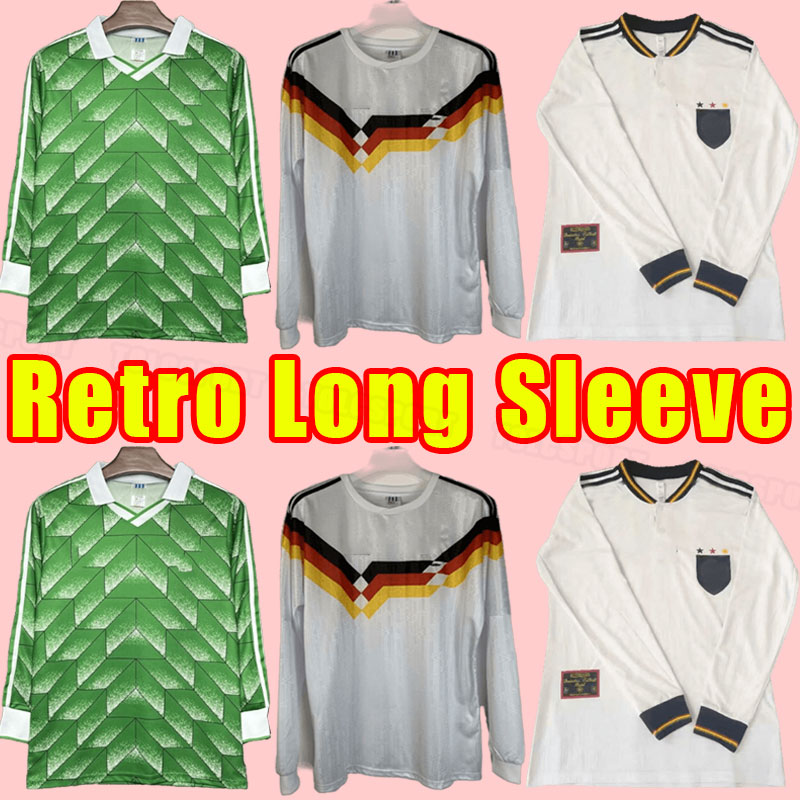 Long sleeve Germany Retro 1990 Littbarski BALLACK Soccer Jerseys KLINSMANN Matthias home away shirt KALKBRENNER JERSEY 1990 90 1996 96