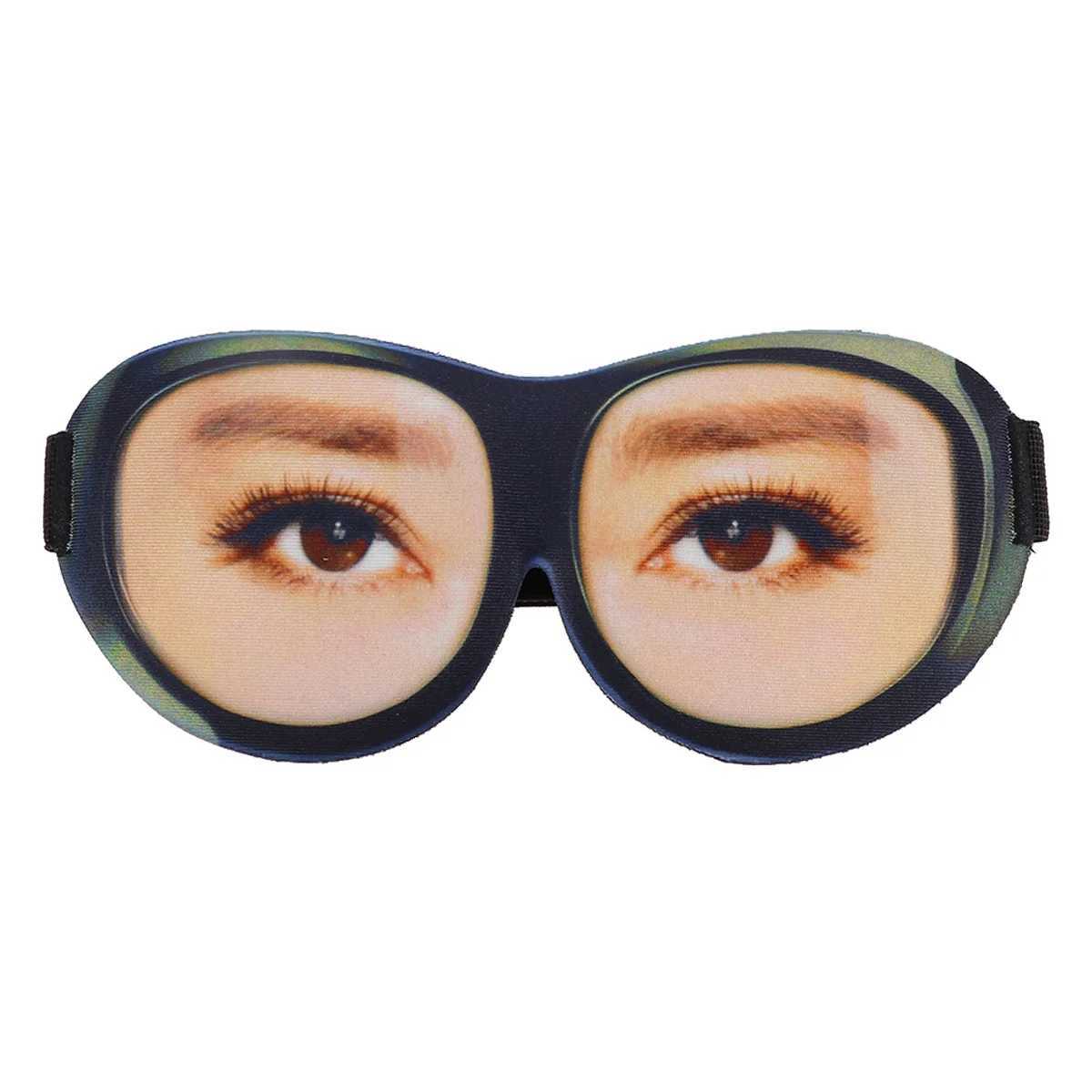 Creative Funny Glasses Eye Eyeshade 3D Steric Spoof Sleeping Eyeshade for Home Travel Outdoor Pretend to be GracefulXJ250103
