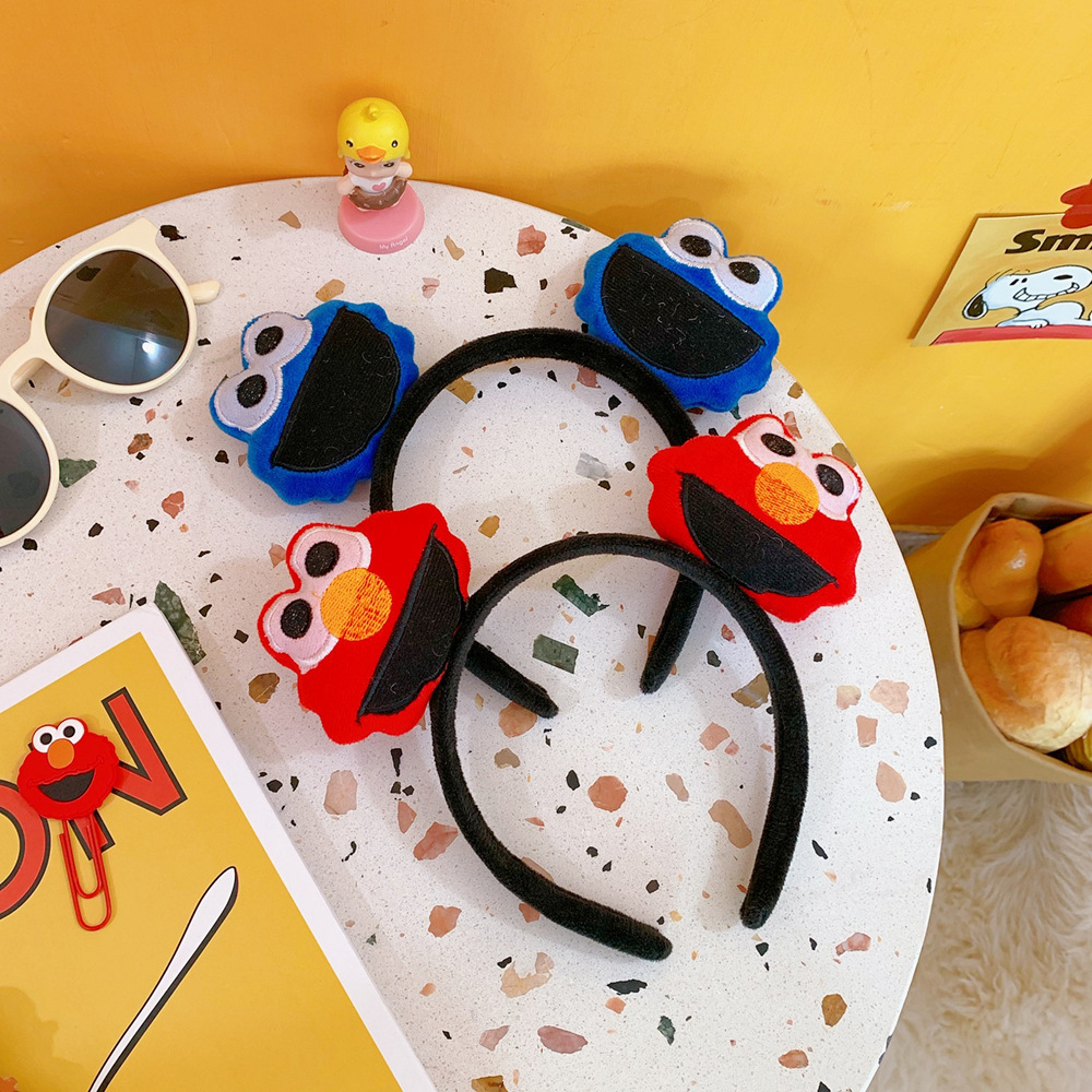 12pcs/lot Cute Elmo Furry Doll Kids Grown-up Party Headdress Headband Hairband Birthday Festival Party Costume Favor Goodie