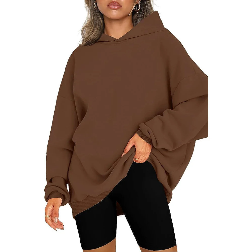 Hoodies for Women Oversized Hooded Sweatshirts Fleece Casual Long Sleeve Pullover Loose Lightweight Fall Clothes 250103