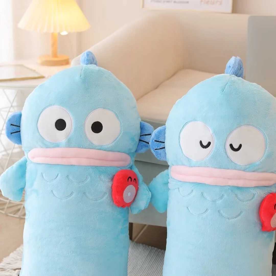 60cm Cute Hangyodon Long Cushion Stuffed Anime Cartoon Throw Pillow Sofa Bed Back Cushion Home Decor Xmas GiftsXJ250102