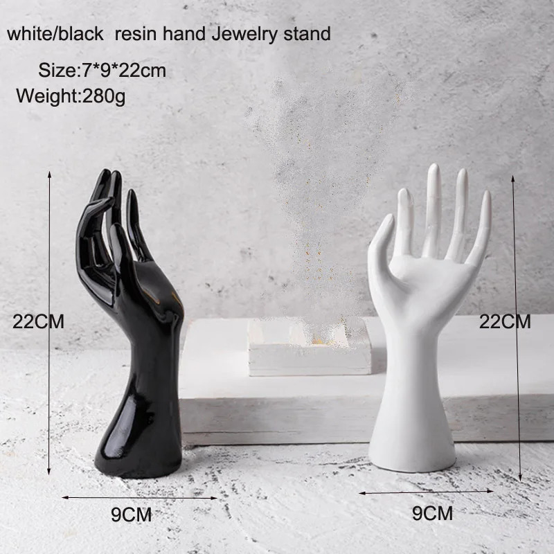 High Quality Gold Resin Hand Ring Necklace Bracelet Bangle Watch Jewelry Display Stand Holder Jewelry Storage Earring Display 250102