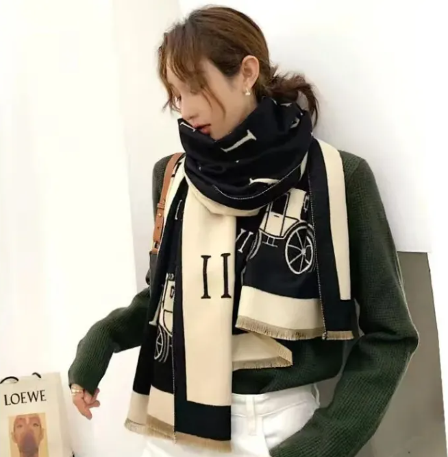 High Quality Cashmere Jacquard Scarf For Women Luxury Designers France Brand Classic Old Flower Scarfs Designer Knit Scarves Lapel Head Shawl Plaid Hijab
