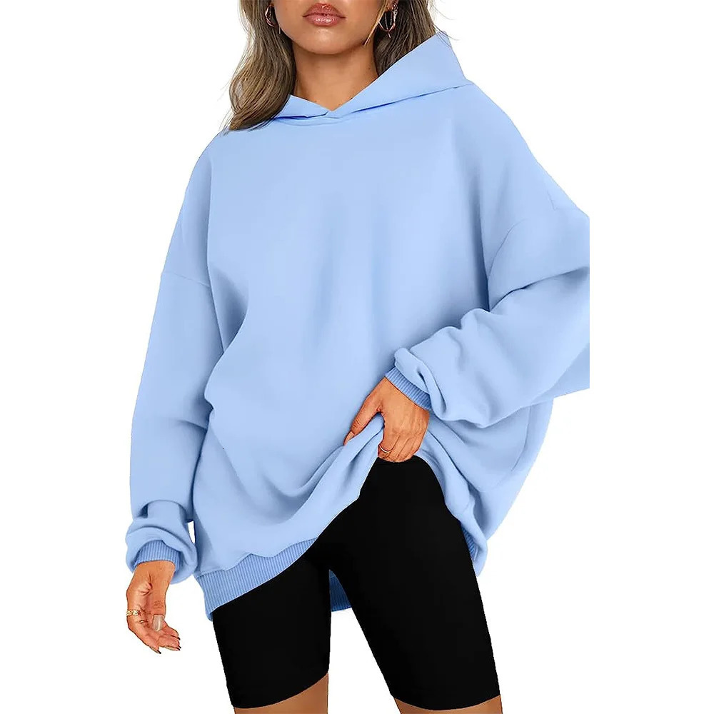 Hoodies for Women Oversized Hooded Sweatshirts Fleece Casual Long Sleeve Pullover Loose Lightweight Fall Clothes 250103