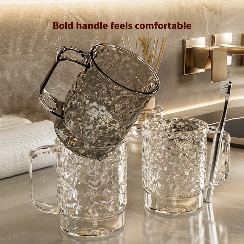 Glacial Pattern Toothbrush Cup Set - High-End Home Oral Care for Couples and Students