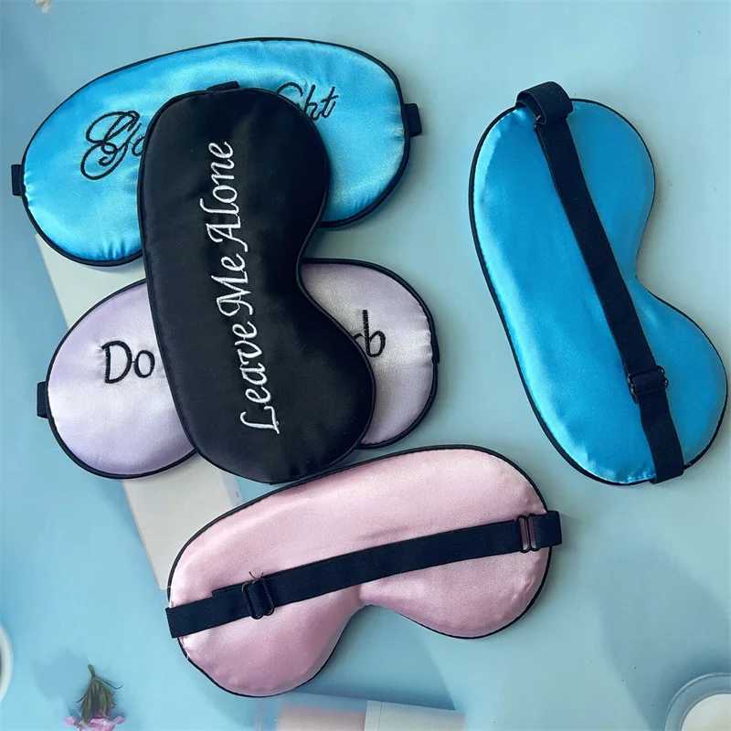 Embroidered Silk Sleep Mask Silk Eye Mask Soft Blackout Blindfold With Adjustable Strap Sleeping Eye Cover Mask For TravelXJ250103