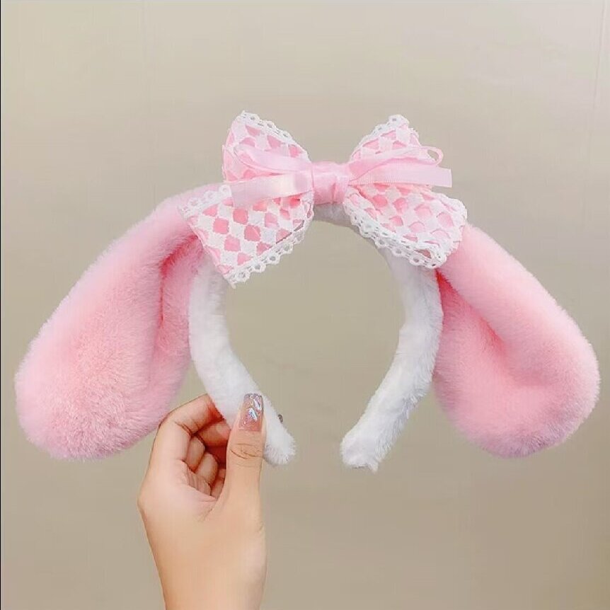 New Net Red Cute Rabbit Plush Hair Band Shampoo facial mask Hair Band Versatile Sweet Cartoon Hair Accessories
