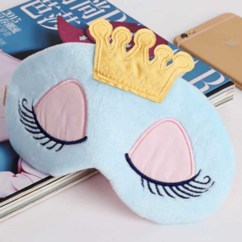 Sleeping Eye Mask Eyeshade Cover Natural Crown Relax Rest Eye Patch Soft Portable Blindfold Eyepatch Travel Home Party GiftsXJ250103
