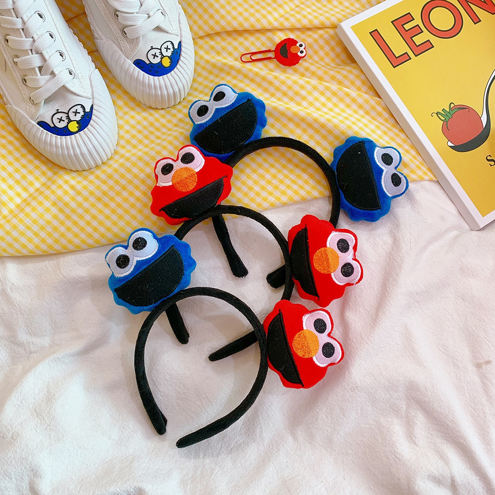 12pcs/lot Cute Elmo Furry Doll Kids Grown-up Party Headdress Headband Hairband Birthday Festival Party Costume Favor Goodie