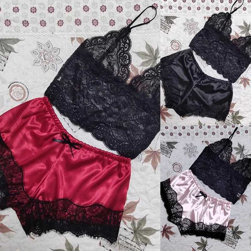 Fashionable and sexy lingerie pornographic Babydoll sex sleepwear womens lingerie bow lace hot and sexy dress seductive satin evening gown W250103