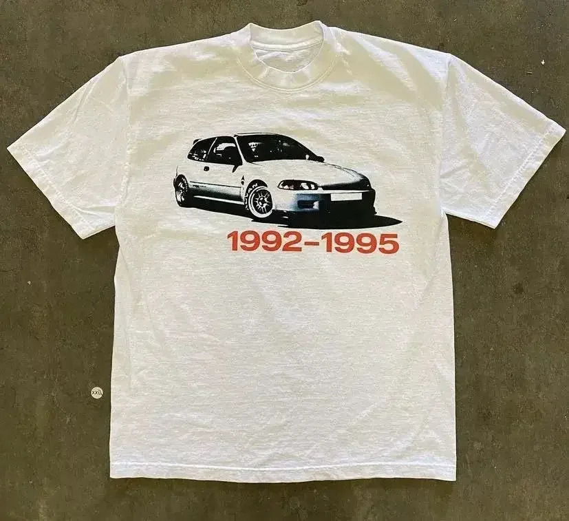 Harajuku Y2k clothing retro fashion printed T-shirt street hip-hop T-shirt cotton crew collar top summer mens T-shirt 250102