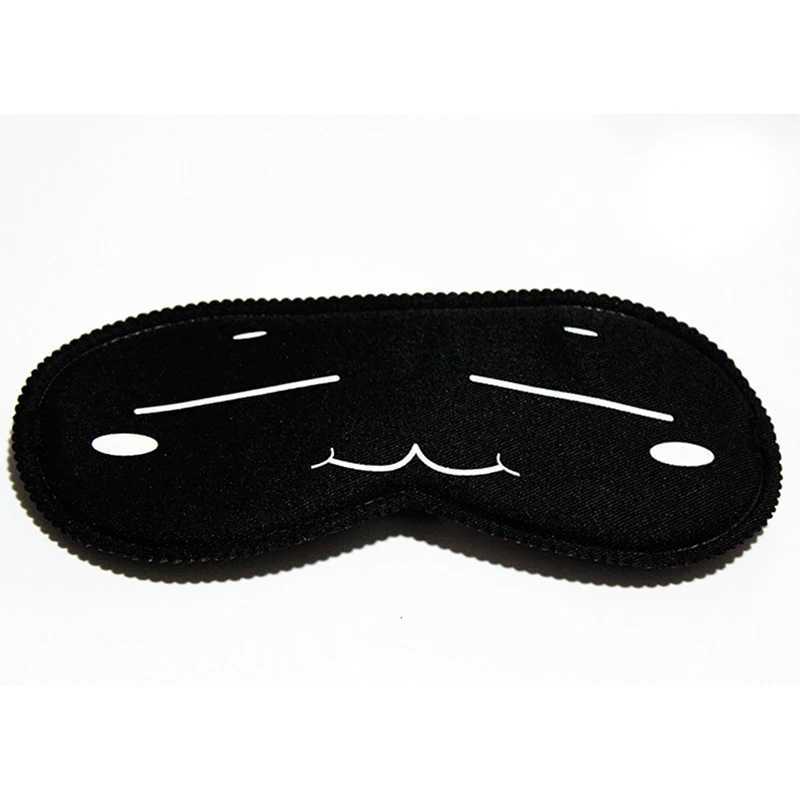 Cute black mask cartoon pattern sleeping eye mask Eyeshade Cover Shade Eye Patch girls Portable Blindfold Travel EyepatchXJ250103