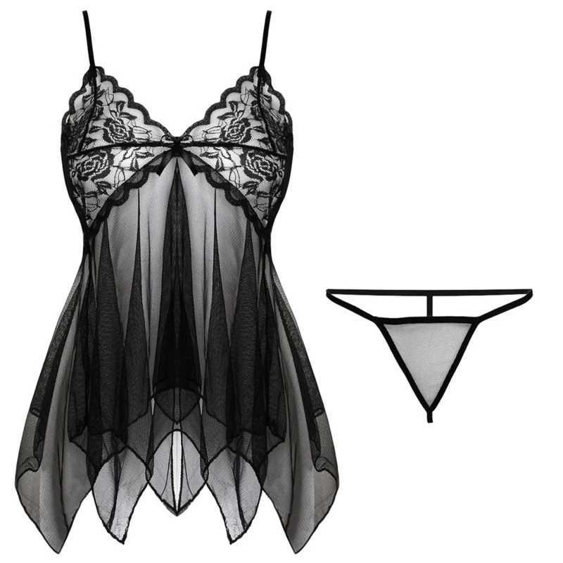 Sexy lingerie womens sleeveless Babydoll V-neck sleepwear underwear W250103
