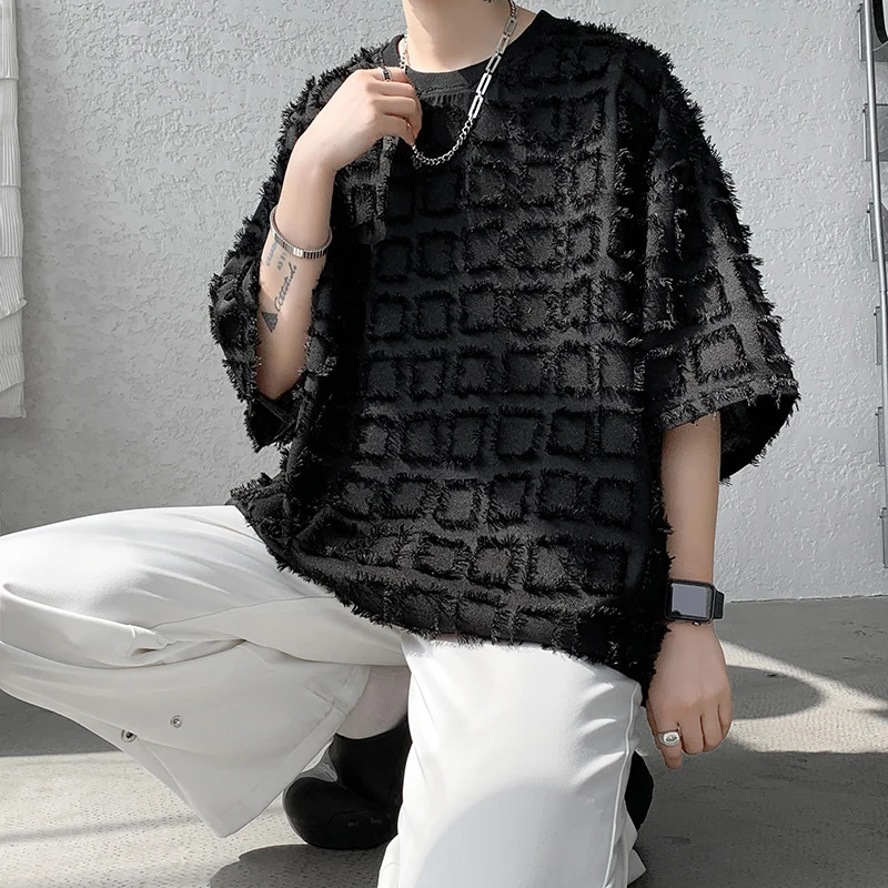 2024 Men Half Sleeved Summer Korean T-Shirt High Quality Loose Basic Shirt Casual Top Tees Tshirts Heiveywweight Shirts 250103