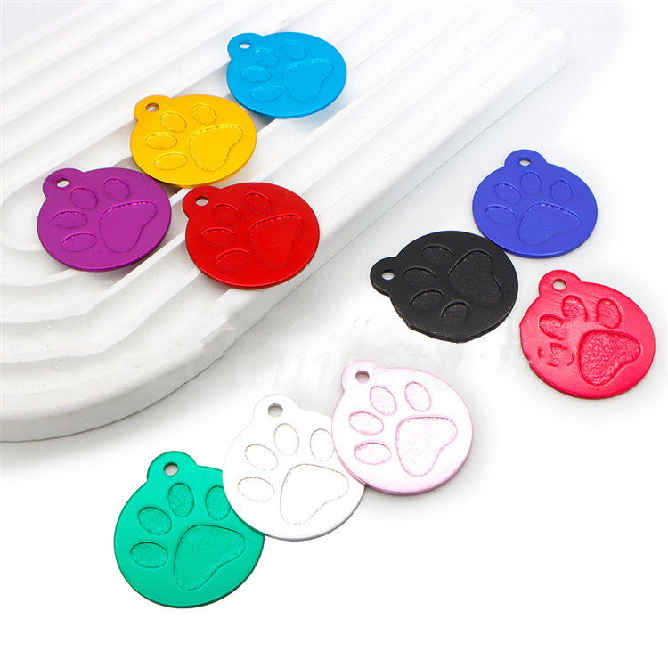 300pcs/lot fashion Aluminum Alloy blank dog tag cat ID card Anodized surface laser engravable pet Identity Tags 41-49 ZC480