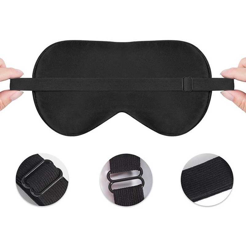 100% Silk Sleep Eye Mask Natural Fast Sleeping Eyeshade Cover Shade Patch Eye Mask Soft Portable Blindfold Travel Eyepatch WomenXJ250103