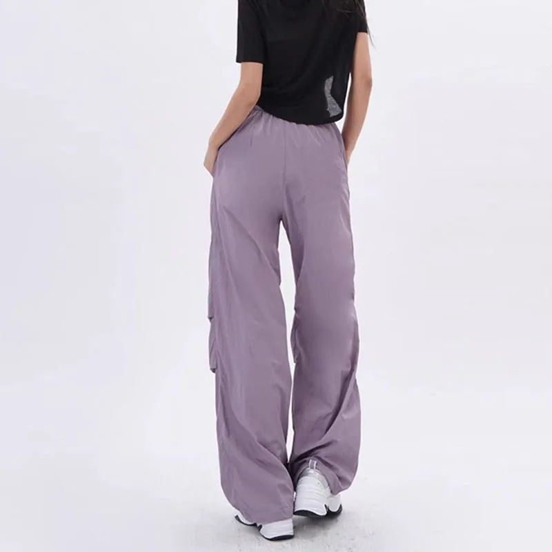 Xpqbb Y2K Umbrella Pants Harajuku Womens Street Clothing Wide Leg Bag Sports Pants Womens Retro Hip Hop Jogger Freight Train 250102
