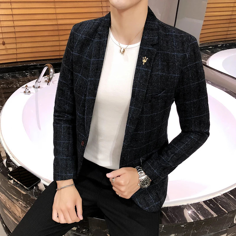 Mens Casual Flat Jacket Mens Linen Flat Business Self Culture Wedding Party Set Coat Size S-5XL 250102