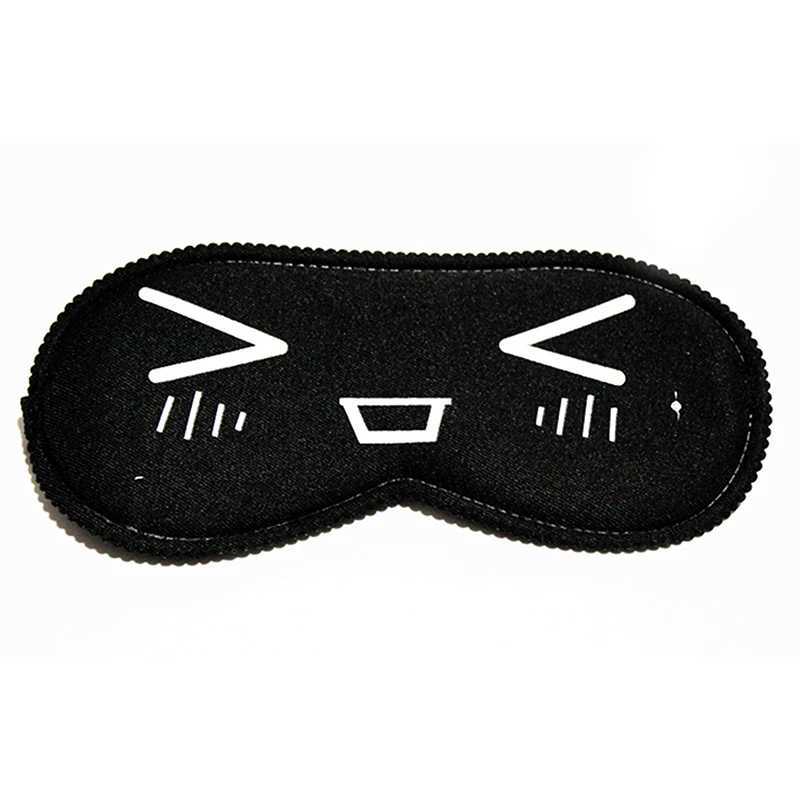 Cute black mask cartoon pattern sleeping eye mask Eyeshade Cover Shade Eye Patch girls Portable Blindfold Travel EyepatchXJ250103