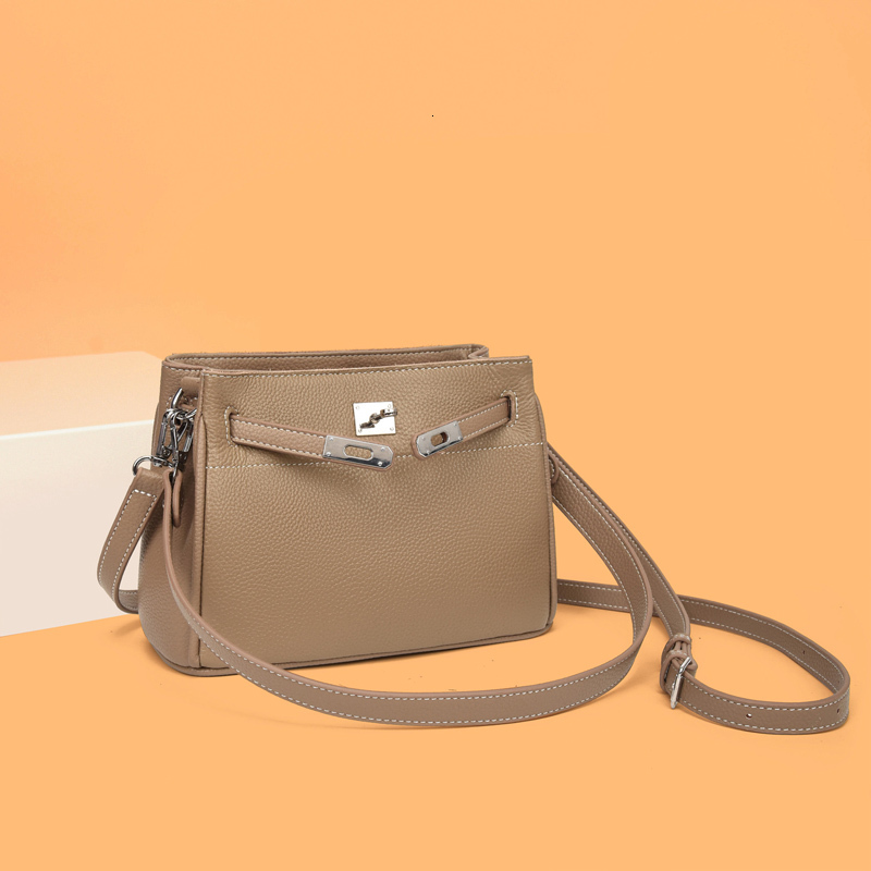 Women Cowhide Genuine Leather Crossbody Bag Lady Fashion Retro Underarm Bags Female Designer Shoulder Handbag For Ladies