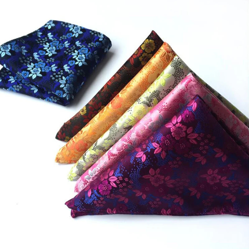 2525cm Mens Business Suits Silk Pocket Square Handkerchiefs for Wedding Fashion Plaid Hankies Towel Christmas Gift 241223